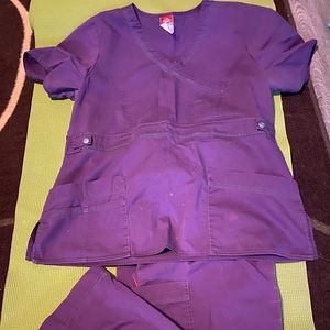 Plum dickies scrub set